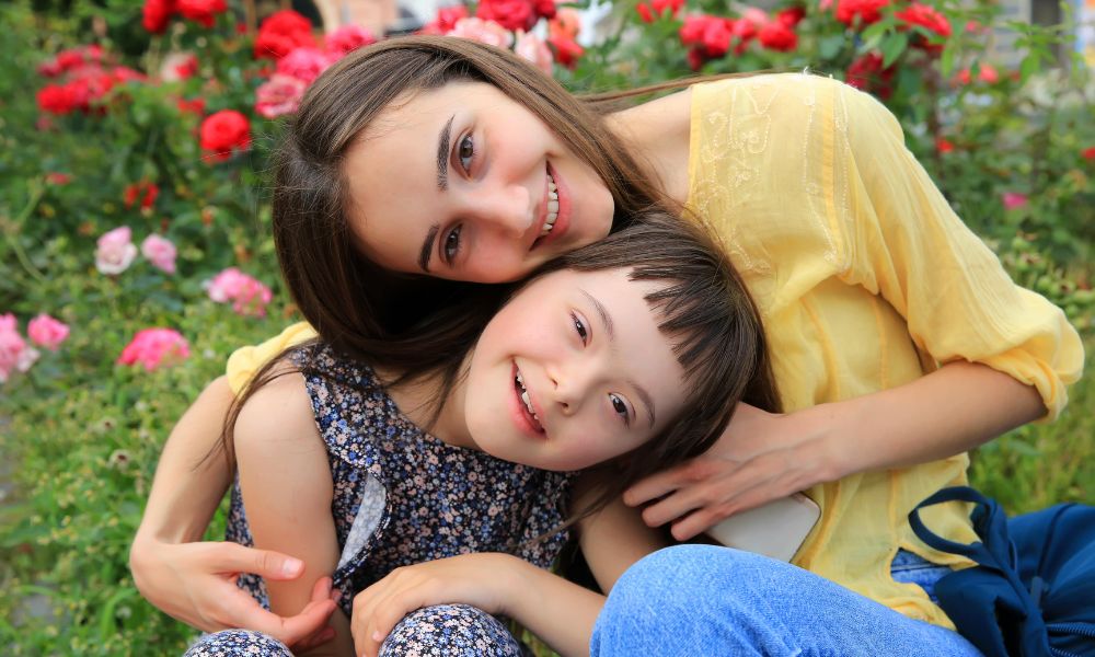 Mum with disabled daughter